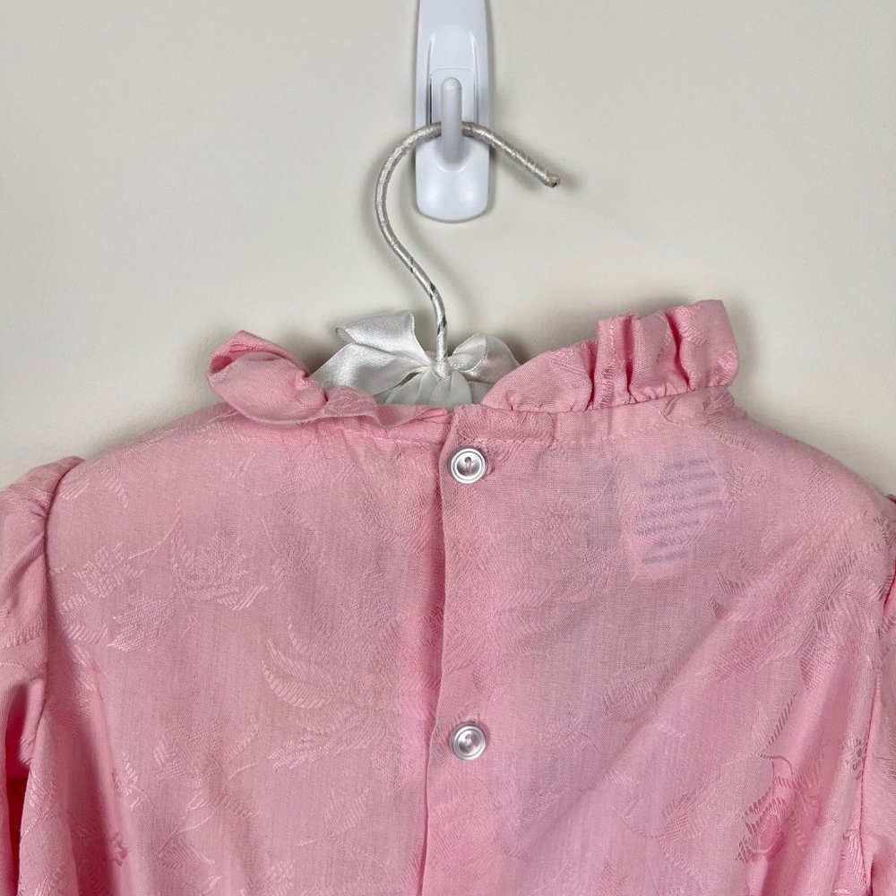 Vintage Polly Flinders Smocked Pink Dress 4T - Picture 8 of 11